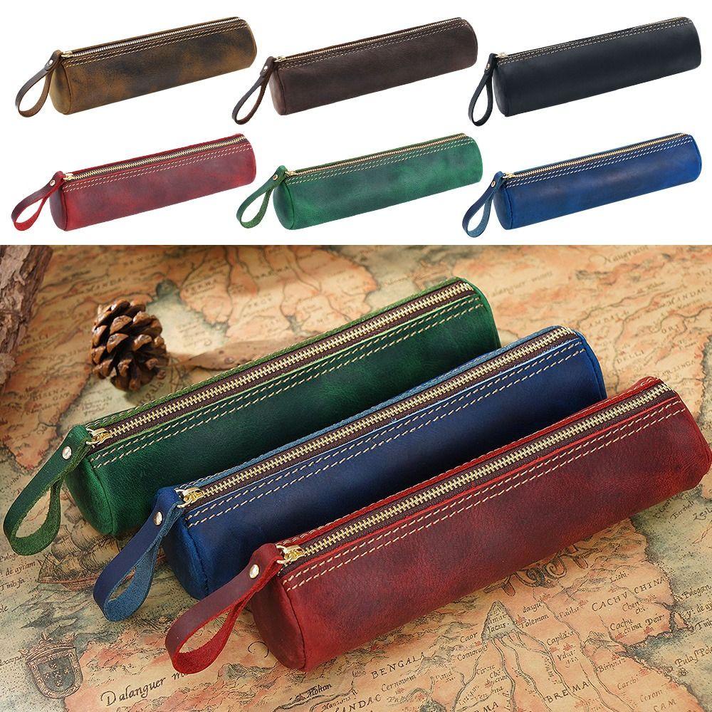 Túi Da Đựng Bút Phong Cách Vintage Chất Lượng Cao