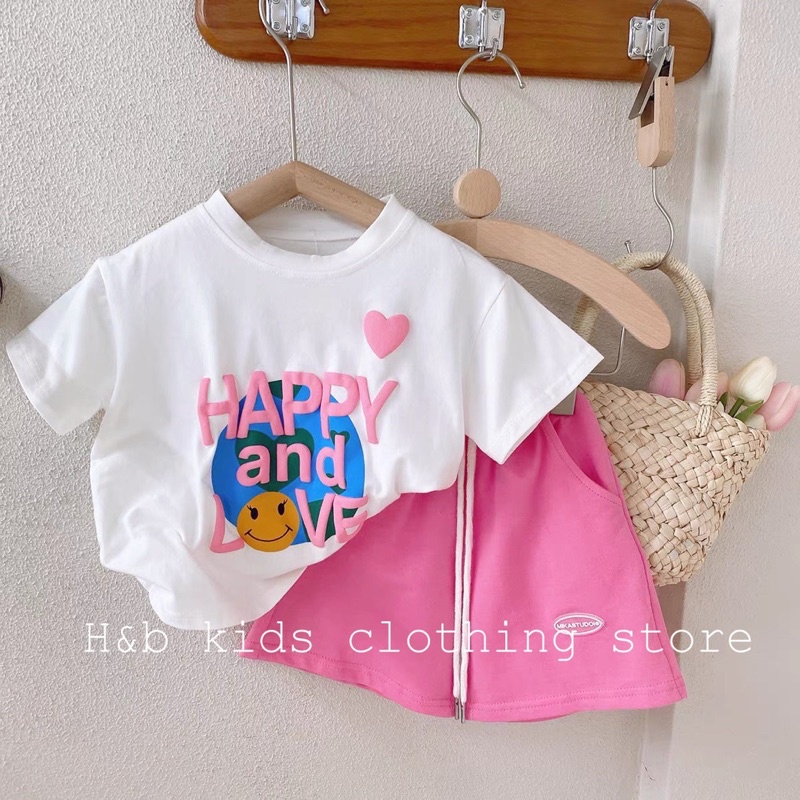Bộ Cộc Tay Bé Gái, Bộ Cotton Năng Động Vải Đẹp Loại 1 Cho Bé Gái Từ 10 - 20kg