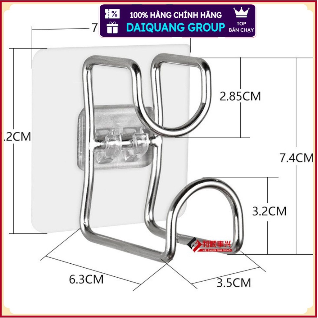 (Bán Buôn Sỉ) Móc dán tường treo vật dụng, chậu thau rổ chịu lực tốt