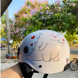 Nón bảo hiểm nữa đầu có thông gió hình thú