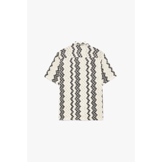Áo sơ mi ngắn tay Zara authentic TEXTURED CROCHET size S