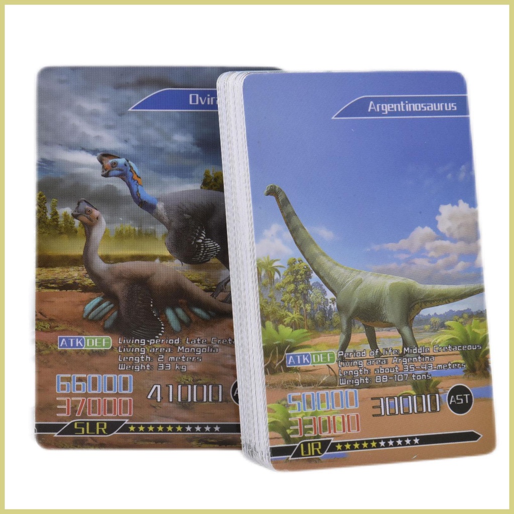 Bộ 55 Thẻ Chơi Game Hình Khủng Long Độc Đáo