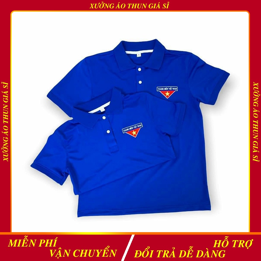 Áo Đoàn Thanh Niên, áo phông vải cá sấu thoáng mát, in bền đẹp .