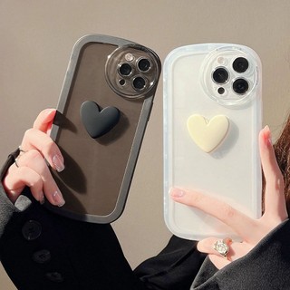 Ốp Điện Thoại Silicon Mềm Trong Suốt Hình Trái Tim 3D Cho iPhone 11 12 13 14 Pro MAX Plus Mini 6 6S 7 8 Plus X XR XS MAX SE 2020 2022