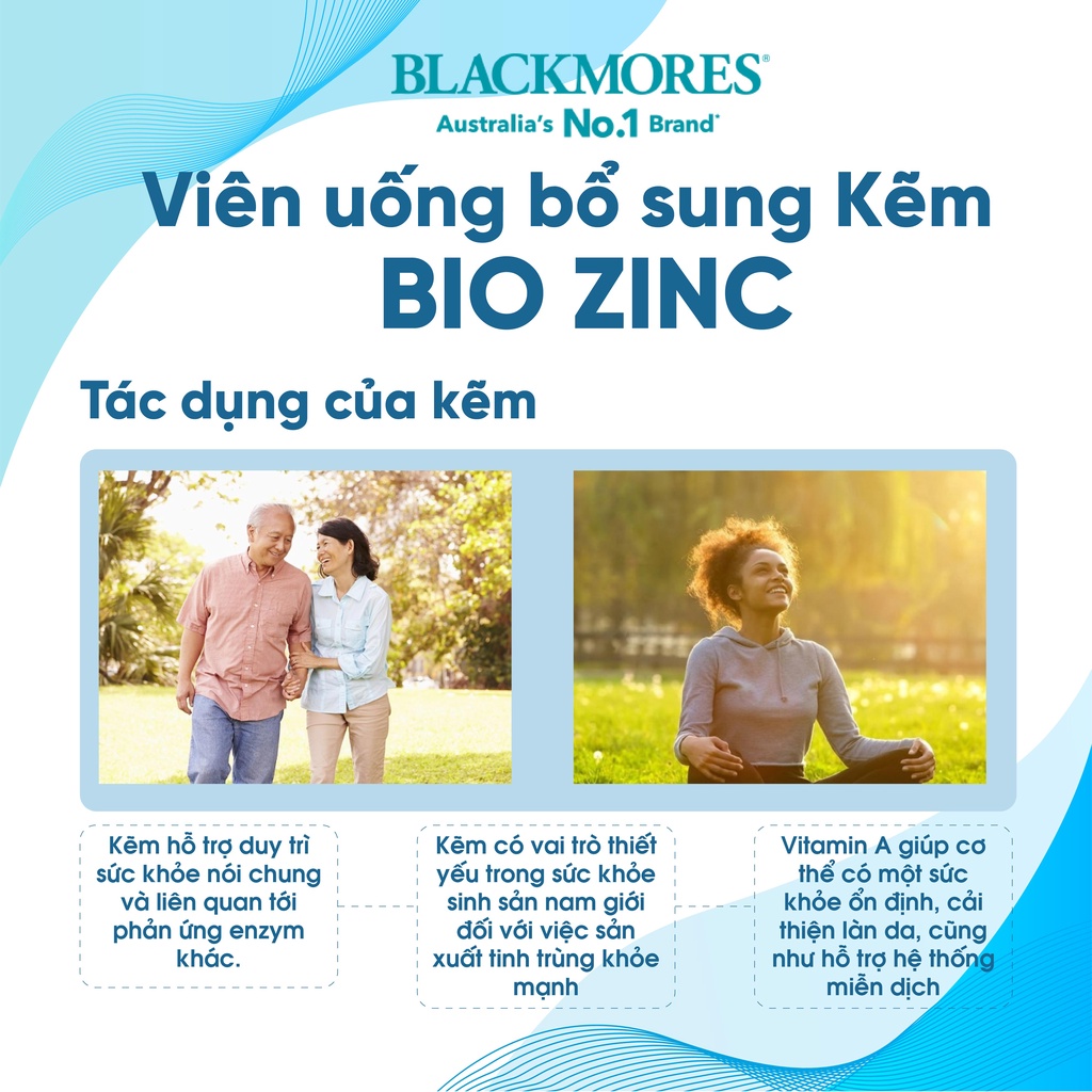 Viên bổ sung kẽm Bio Zinc Blackmores Úc 84 viên