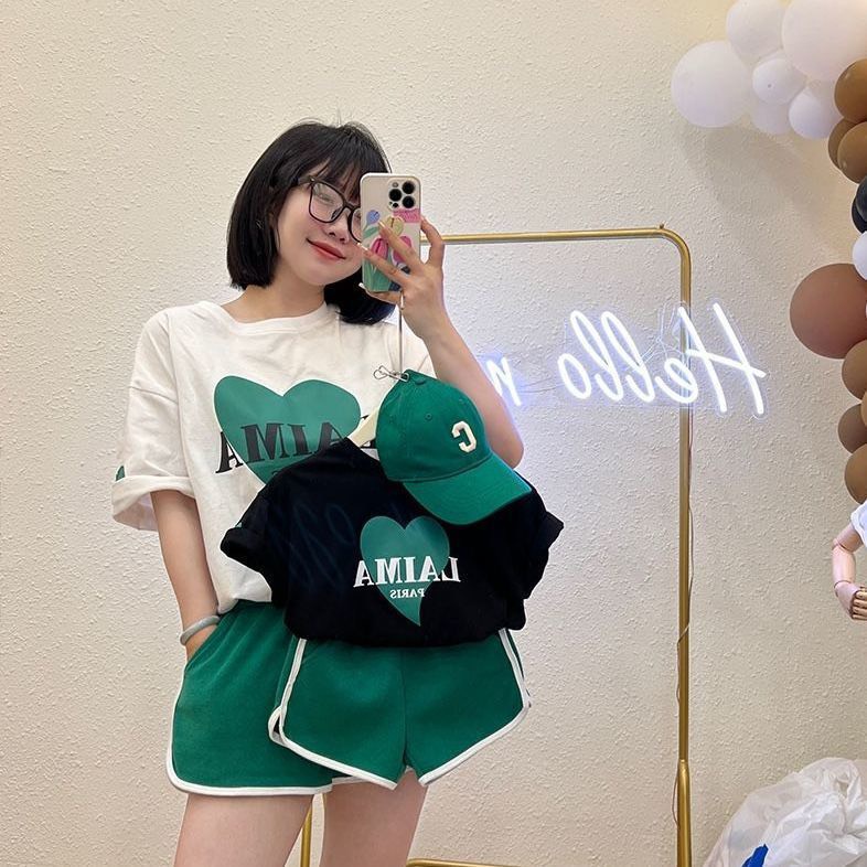 Bộ quần áo thun hè "LAIMA" 14-55kg cho mẹ, bé. Thiết kế thể thao, năng động. Thoáng mát. G61