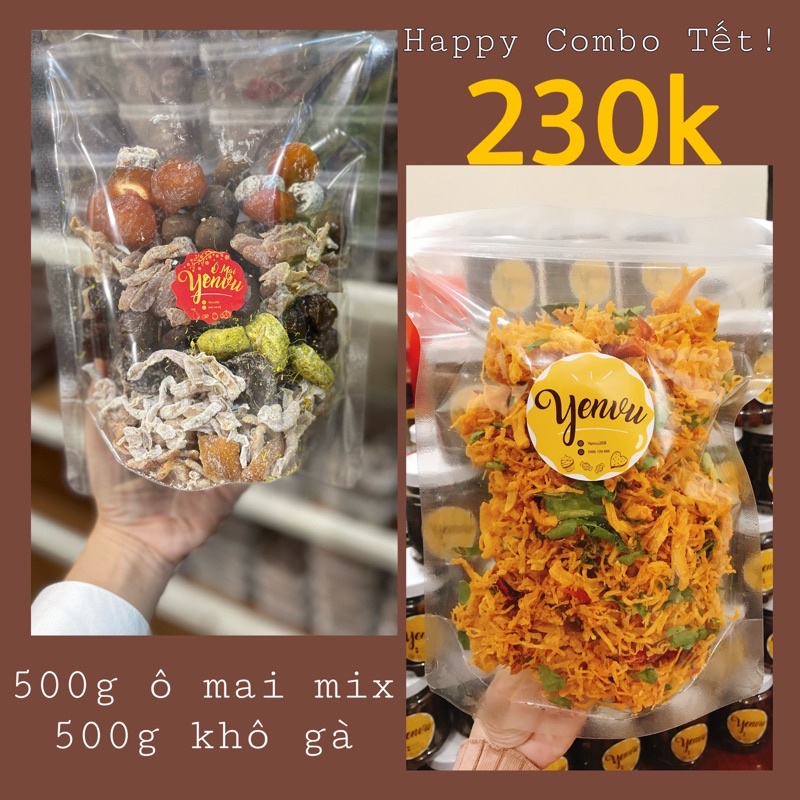 happy combo ô mai mix + khô gà