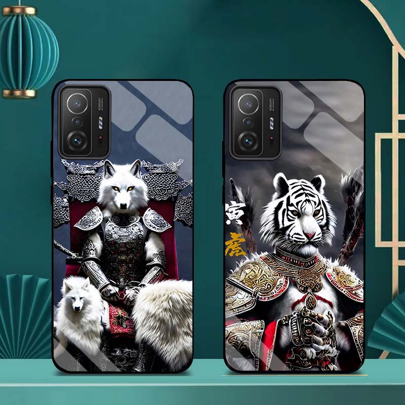 Ốp Lưng XIAOMI MI 11T 5G, MI 11T PRO 5G lưng kính cường lực Cao Cấp, Thiết Kế 12 con giáp chiến binh