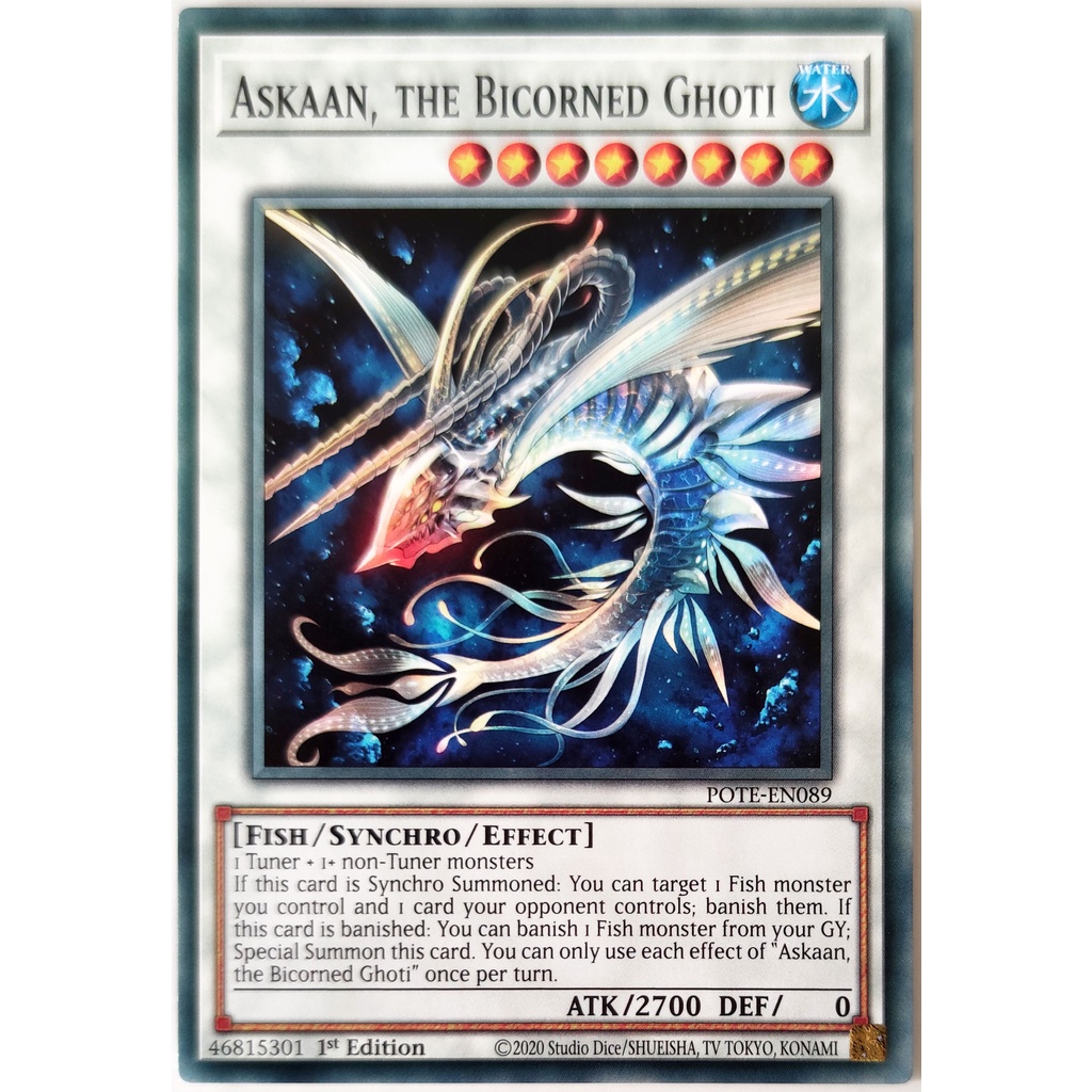 [Thẻ Yugioh] Askaan, the Bicorned Ghoti |EN| Common