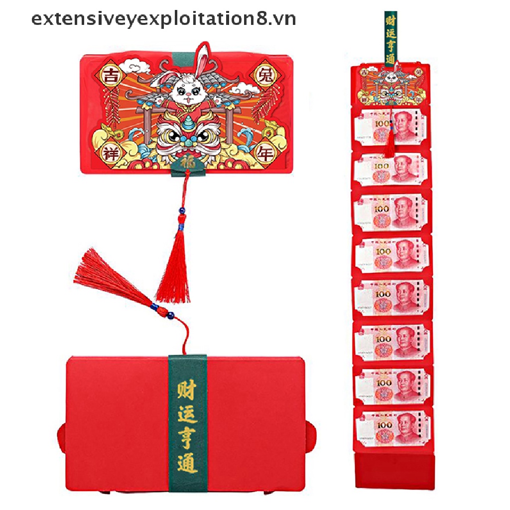 Bao Lì Xì Đỏ Hình Thỏ Năm Mới 2023 Phong Cách Trung Hoa