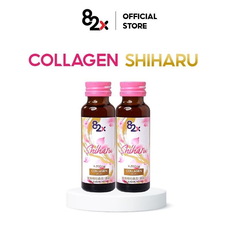 82X Combo 2 lọ nước uống Collagen Shiharu cấp ẩm , dưỡng da sáng từ Nhật Bản 50ml/lọ.