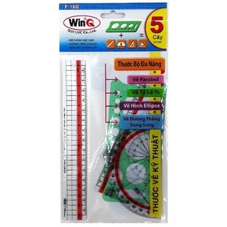 Bộ thước vẽ kỹ thuật winq t160