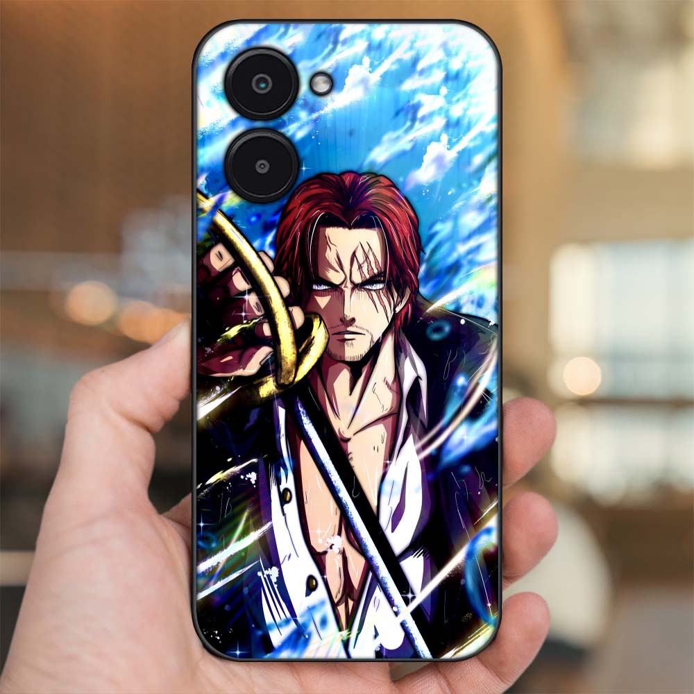 Ốp lưng Realme C33 viền đen in hình Shanks One Piece Đảo Hải Tặc