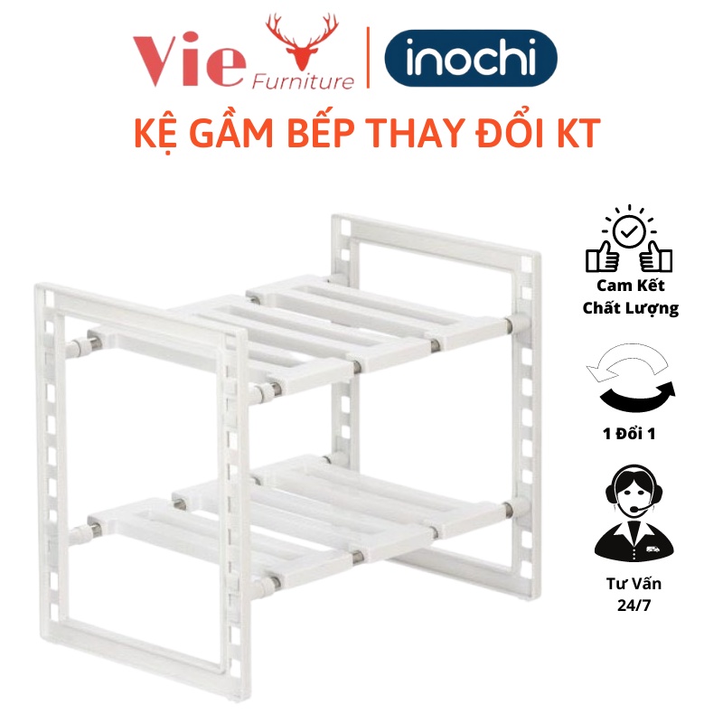 Kệ Để Đồ Nhà Bếp INOCHI Kệ Gầm Bếp Đa Năng Thay Đổi Nan Để Đồ Cực Tiện Lợi