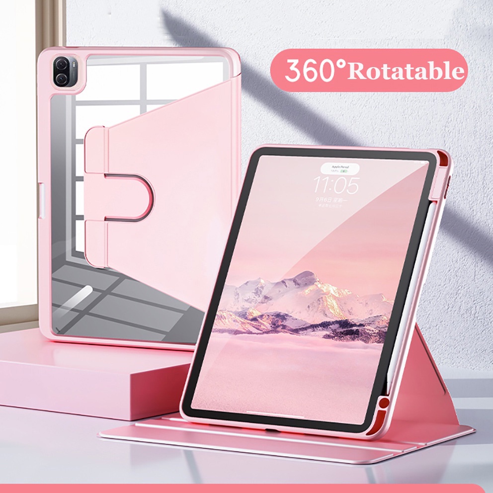 360°Bao Da Máy Tính Bảng Cứng Siêu Mỏng Có Thể Xoay Làm Giá Đỡ Và Ngăn Đựng Bút Cho Xiaomi MiPad 6 Pro 5 Pro 11 inch Redmi Pad 10.61 inch