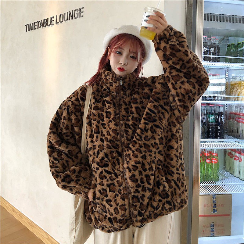 Áo Khoác Cardigan Họa Tiết Da Báo Phong Cách Hàn Quốc Cho Nữ