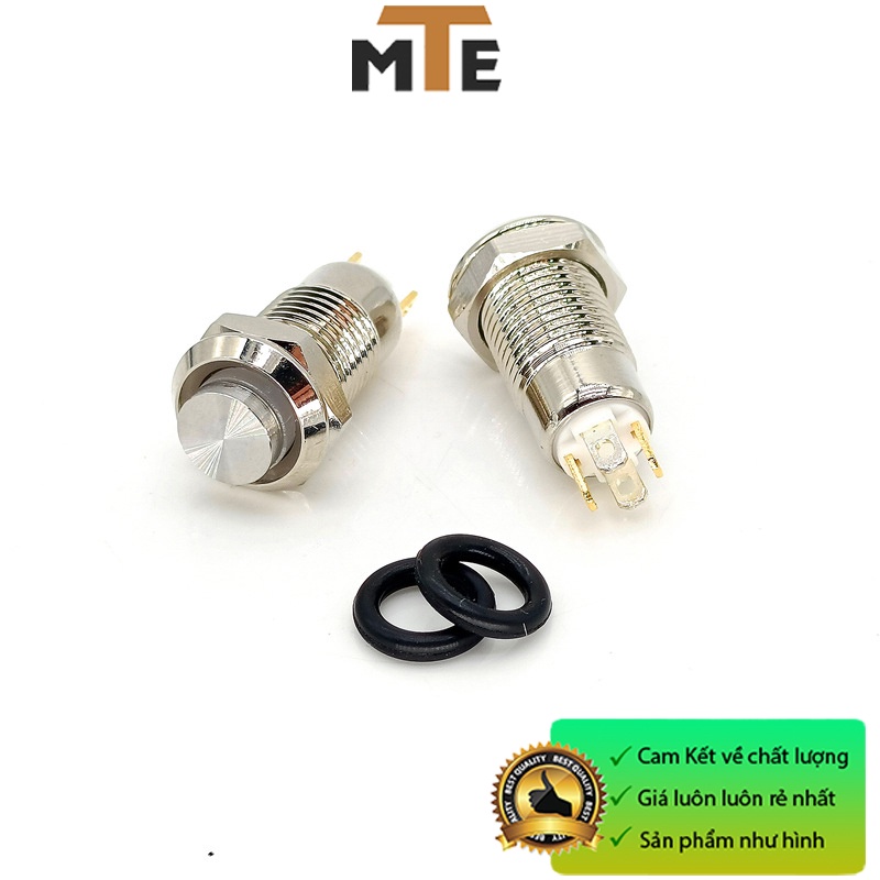 Nút nhấn giữ, nhấn nhả chống nước có đèn led 8mm 3-35V