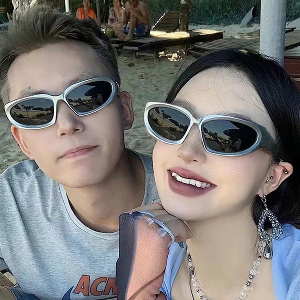 Kính mát xe đạp AIELBRO gọng vuông nhỏ phong cách punk thời trang dành cho cả nam và nữ