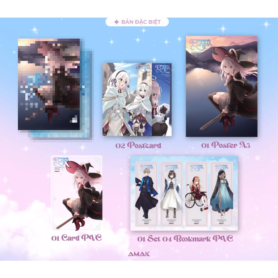 Đánh dấu trang, poster, postcard Elaina 12