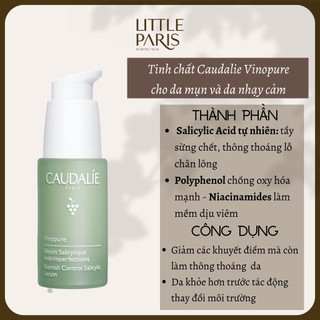 Tinh Chất Dưỡng Da Mụn Caudalie Vinopure Skin Perfecting Salicylic Serum 30ml
