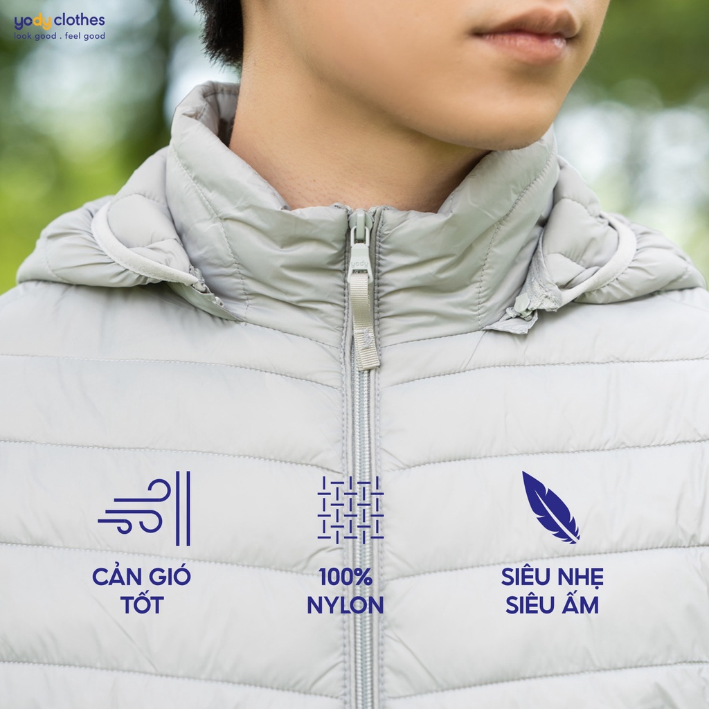 Áo phao nam có mũ 3S PLUS Siêu nhẹ Siêu ấm Siêu gọn Trượt nước PHM5017