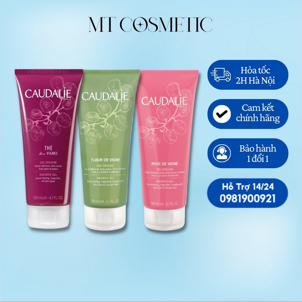 Sữa Tắm Huơng Nuớc Hoa Caudalie đủ 3 màu 200ml