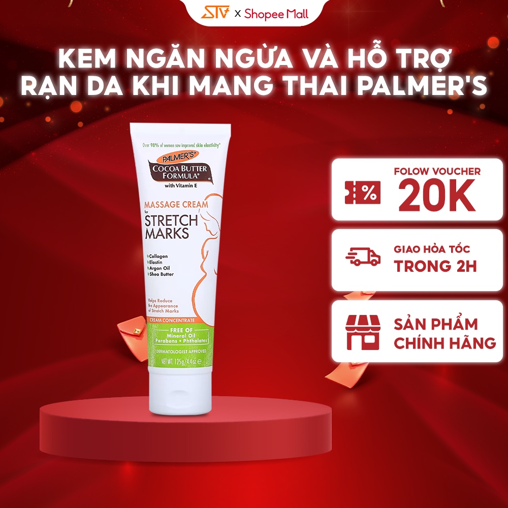 (Mini Size) Kem ngăn ngừa và hỗ trợ làm giảm rạn da Palmer's 11g