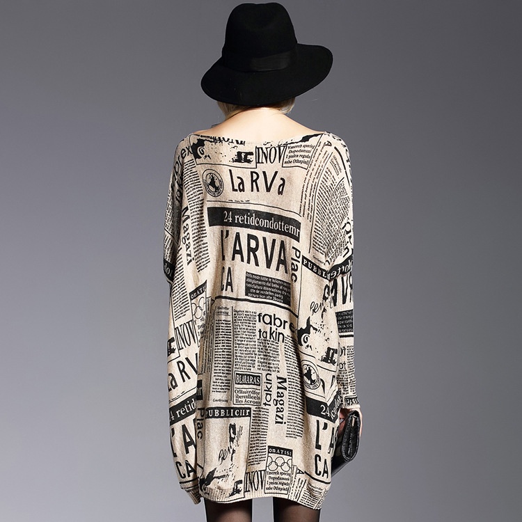 Áo Sweater Dệt Kim Dáng Rộng In Họa Tiết Báo Đốm Plus Size Thời Trang Mùa Thu Mới Cho Nữ
