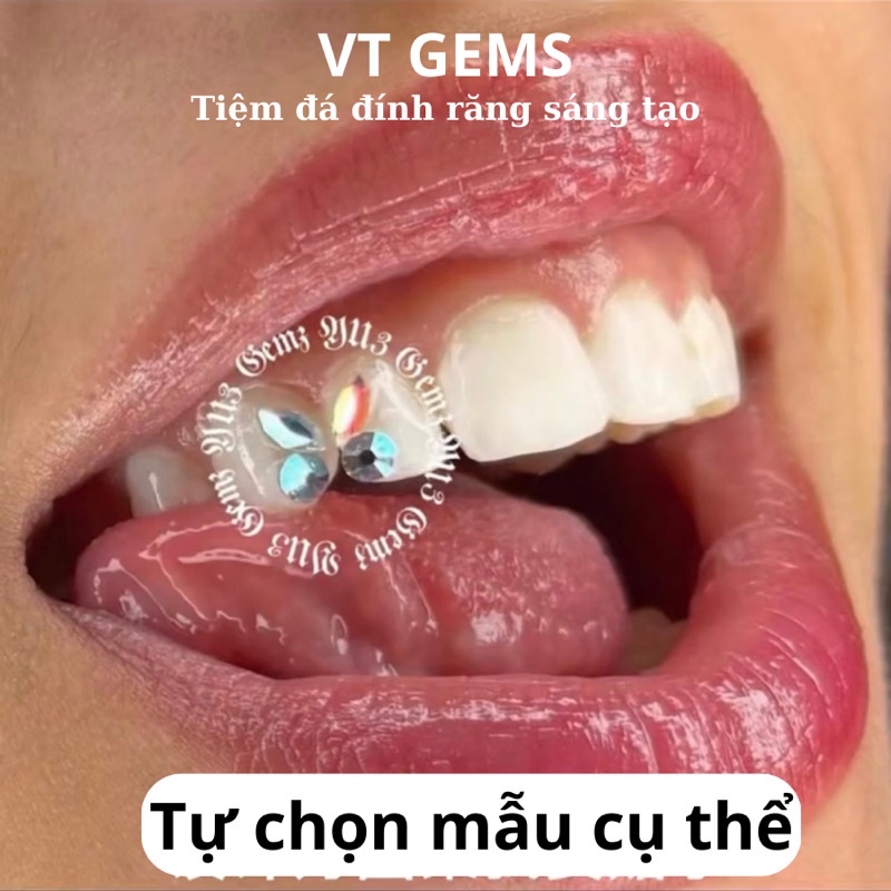 Đá đính răng hình bướm xinh