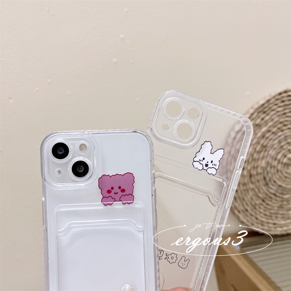 Ốp điện thoại dẻo họa tiết hoạt hình động vật dễ thương cho iPhone 14 13 12 11 Pro Max 12mini Se2020 X Xr Xs Max 7 8 Plus