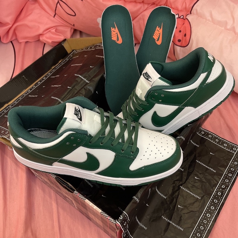 GIÀY SB DUNK LOW WHITE GREEN LAI AU