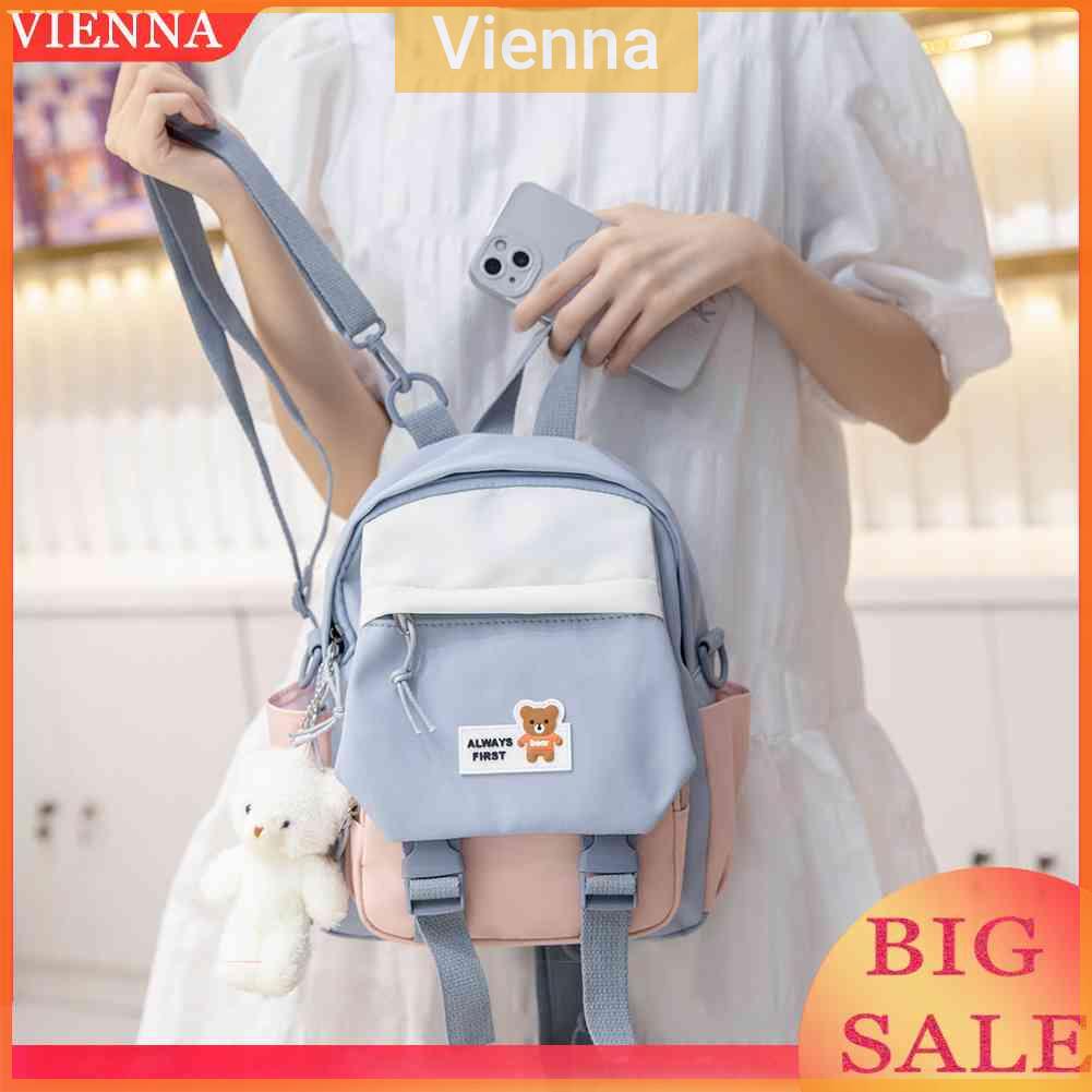 Ba Lô Học Sinh Mini Dễ Thương Cho Nữ (Màu Xanh Dương)