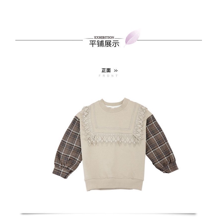 Áo Thun Tay Dài Giả Hai Lớp Phối Ren Thời Trang Xuân Thu Cho Bé Gái 3-15 Tuổi