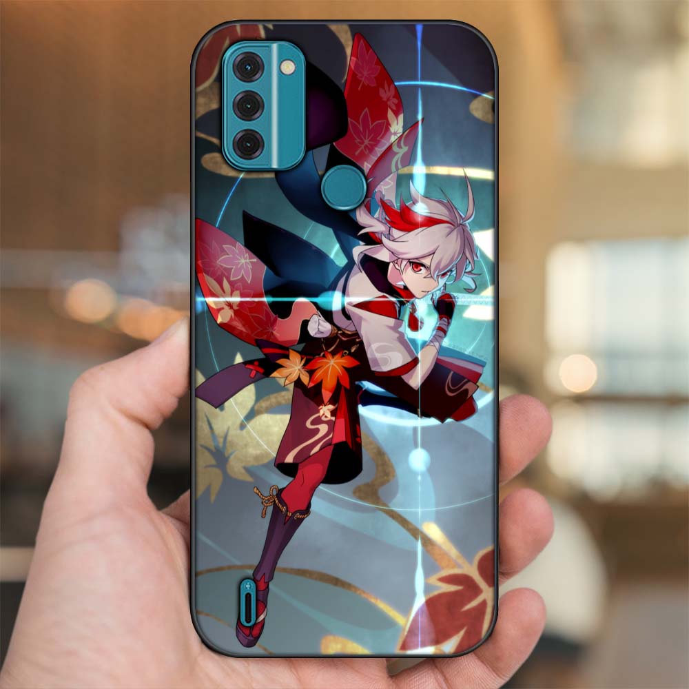 Ốp lưng Nokia C31 viền đen in hình Kazuha Genshin Impact