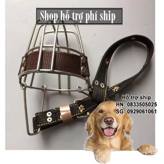 Hỗ trợ Ship-  -Rọ mõm cho chó - Rọ mõm inox KHÔNG GỈ chó lớn (3 size tùy thuộc chu vi mõm)