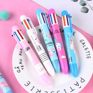 Bút bi viết 6 màu mực tiện lợi - bút bi viết 6 màu mực cho học sinh sinh viên.