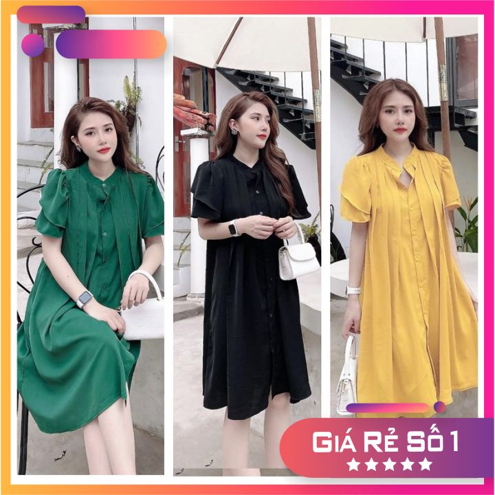Váy Bầu Đầm Bầu Mùa Hè Cổ Tàu Dáng Suông Đẹp Tay Ngắn Xinh Xắn. Đầm Thiết Kế Công Sở Dự Tiệc Đi Chơi Dạo Phố