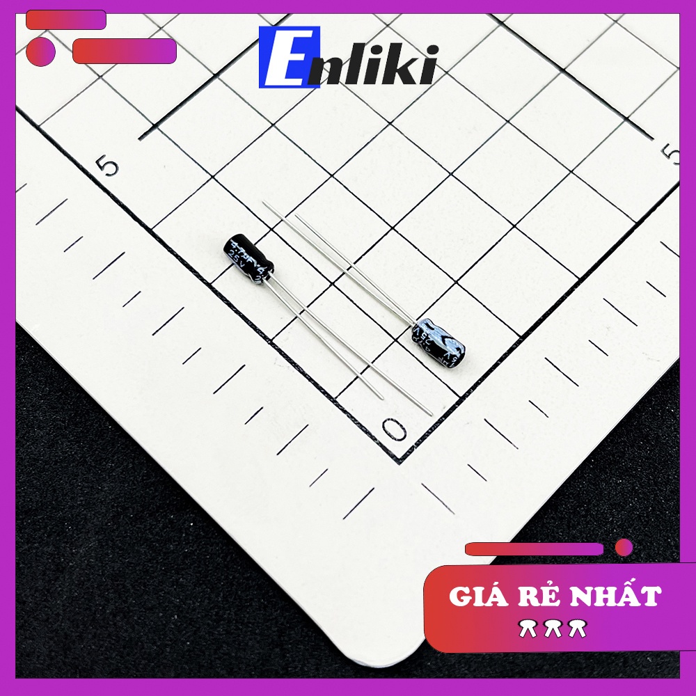 Combo 3 Chiếc Tụ Hóa 4.7uF 25V (3x5mm)
