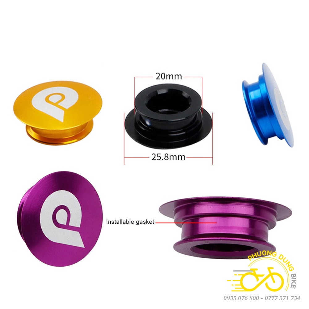 Nắp nhôm đậy bên phải cho đùi  rỗng xe đạp - 1 Cái