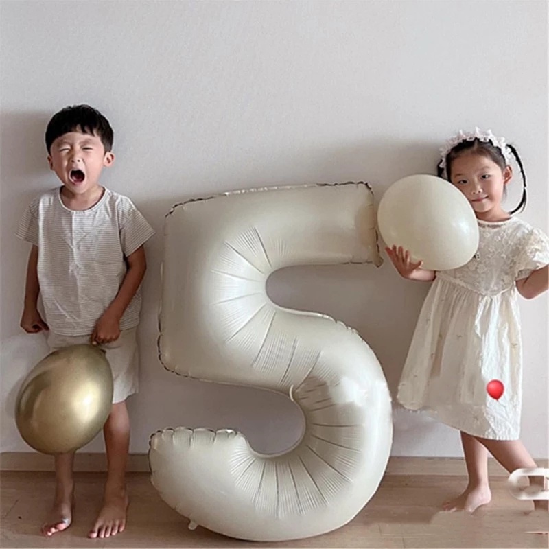 Bong Bóng Nhôm Hình Số 0 1 2 3 4 5 6 7 8 9 18 Kích Thước 32 Inch Dùng Trang Trí Tiệc Cưới, Sinh Nhật