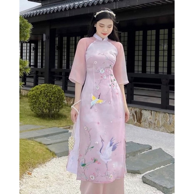 Set áo dài size S mặc 1 lần