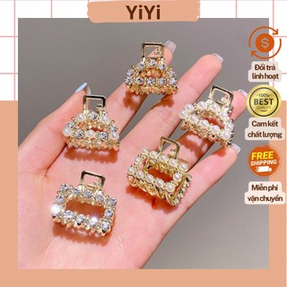 Kẹp tóc mini đính đá, kẹp tóc Hàn Quốc cute dùng gắp tóc mái, gắp tóc nửa đầu dành cho phái nữ