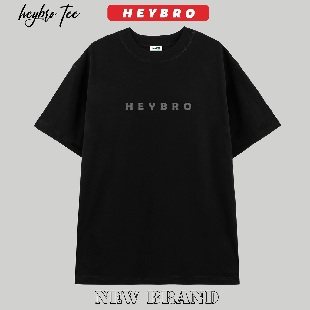 Áo thun nam nữ local brand HEYBRO basic Tee phom rộng tay lỡ phong cách GenZ AT08