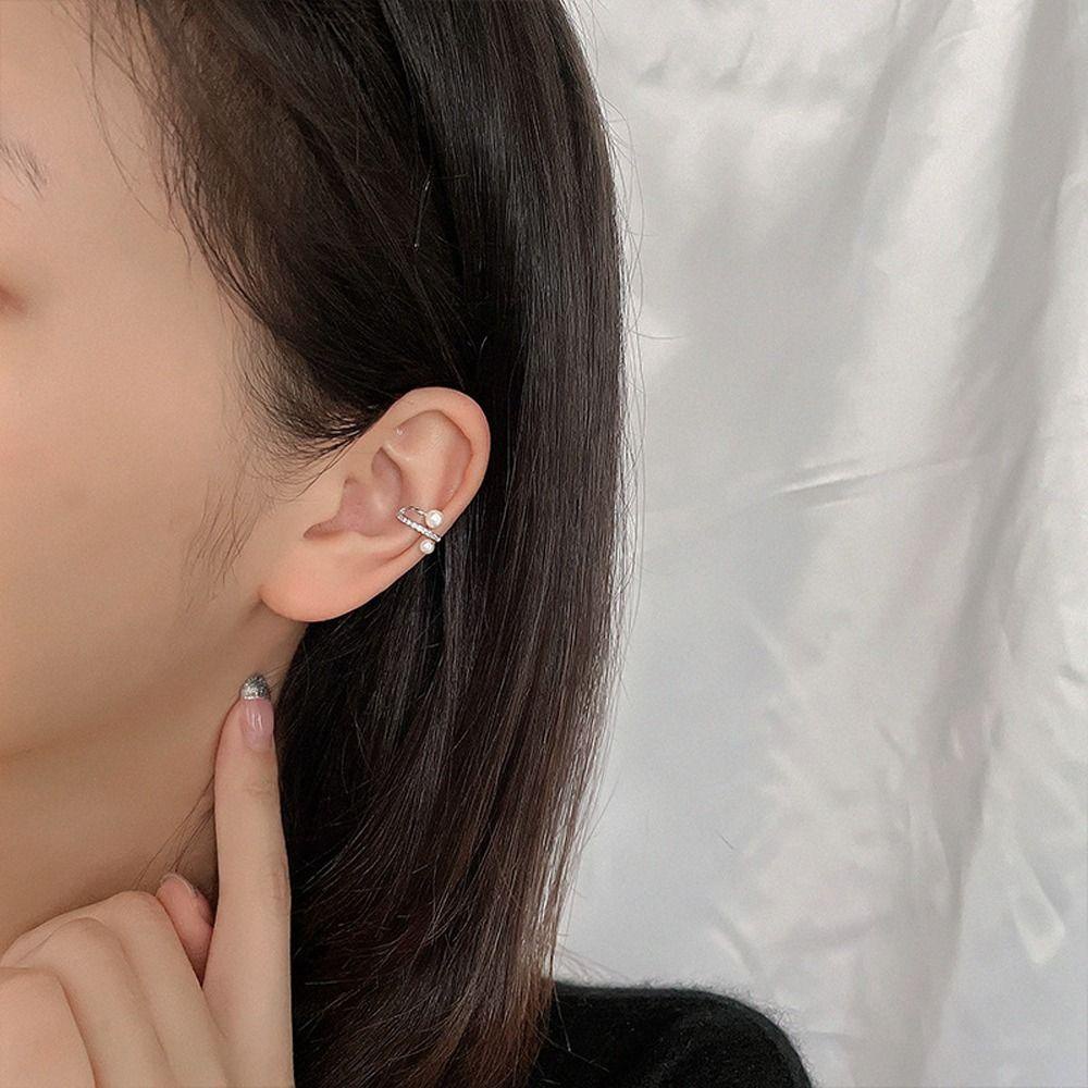 Khuyên Tai Dạng Kẹp Bằng Đồng Phong Cách Ins Tinh Tế Cho Nữ