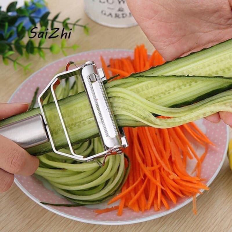 Nạo sợi Inox 1 đầu nạo 3in 1 tiện lợi.