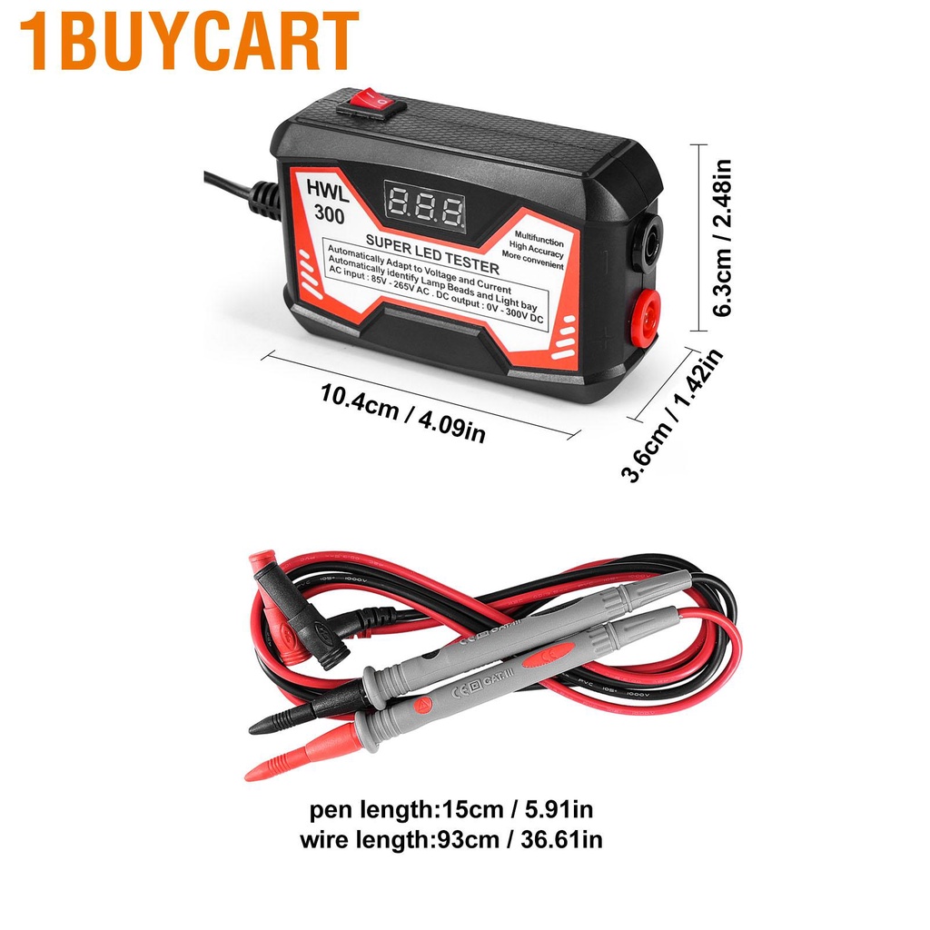 1buycart LED Lamp Bead Tester Removal Free ABS Housing TV Backlight Testing Tool for Repair 85‑265V