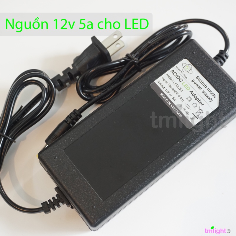 Nguồn Adapter 12V 5A cho đèn Led