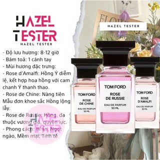 ✨ nước hoa nữ tom ford rose de chine | rose de russie | rose damalfi