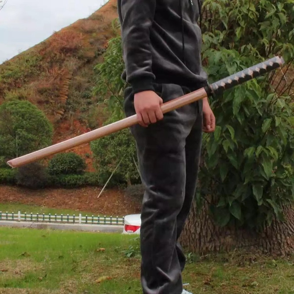 (Tặng túi đeo) Thanh Bokken bằng gỗ căm xe cực kỳ chắc chắn dùng để tập võ Kendo, Laido, Aikido