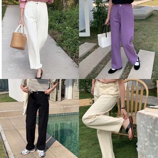 Quần jeans suông trơn 11122 cherry coco
